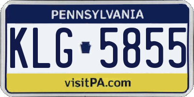 PA license plate KLG5855