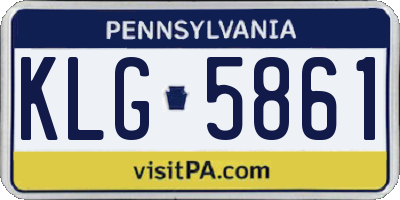 PA license plate KLG5861