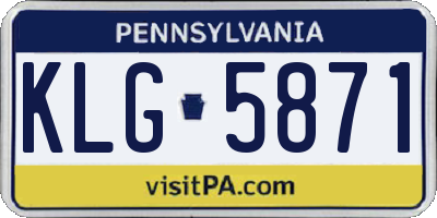 PA license plate KLG5871