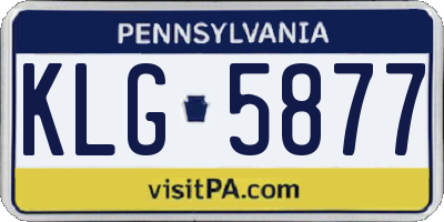 PA license plate KLG5877