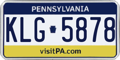 PA license plate KLG5878