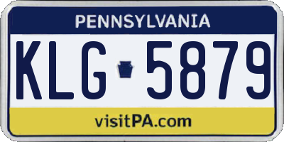 PA license plate KLG5879