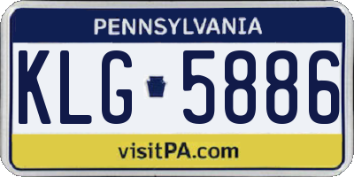 PA license plate KLG5886