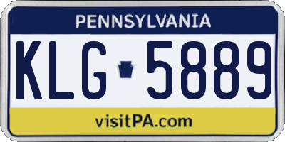 PA license plate KLG5889