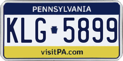 PA license plate KLG5899