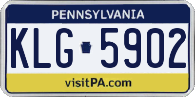 PA license plate KLG5902