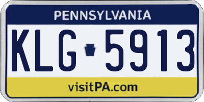 PA license plate KLG5913
