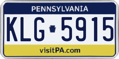 PA license plate KLG5915