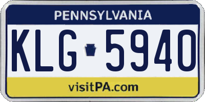 PA license plate KLG5940