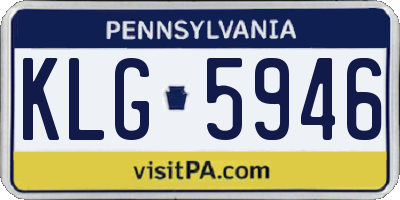 PA license plate KLG5946