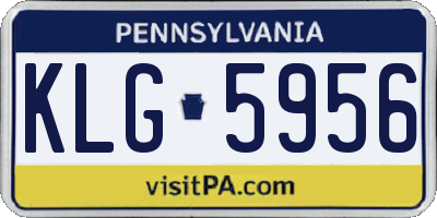 PA license plate KLG5956