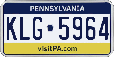 PA license plate KLG5964