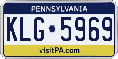 PA license plate KLG5969