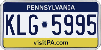 PA license plate KLG5995