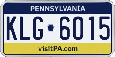 PA license plate KLG6015