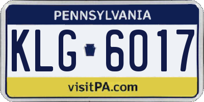 PA license plate KLG6017
