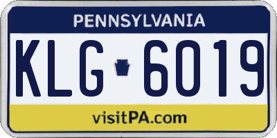 PA license plate KLG6019