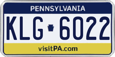 PA license plate KLG6022