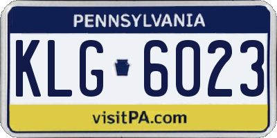 PA license plate KLG6023