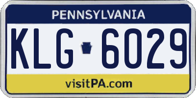 PA license plate KLG6029