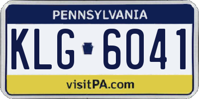 PA license plate KLG6041