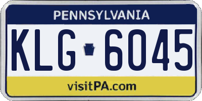 PA license plate KLG6045