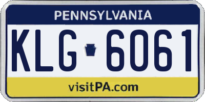 PA license plate KLG6061