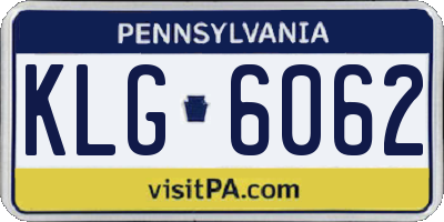 PA license plate KLG6062