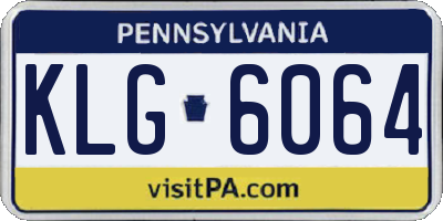 PA license plate KLG6064