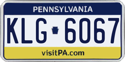 PA license plate KLG6067