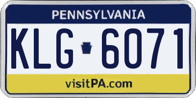 PA license plate KLG6071