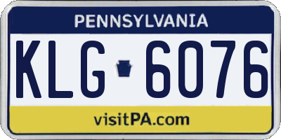 PA license plate KLG6076
