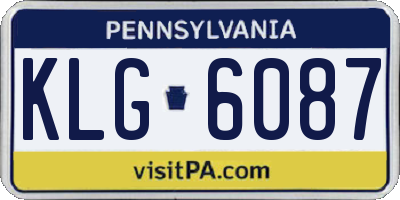 PA license plate KLG6087
