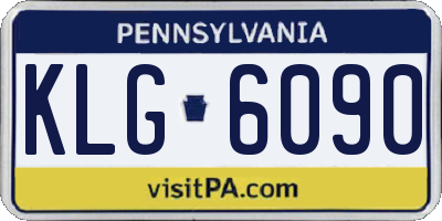 PA license plate KLG6090