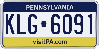 PA license plate KLG6091
