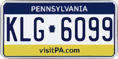 PA license plate KLG6099
