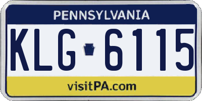 PA license plate KLG6115