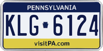 PA license plate KLG6124