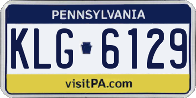 PA license plate KLG6129