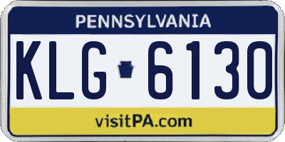PA license plate KLG6130