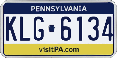 PA license plate KLG6134