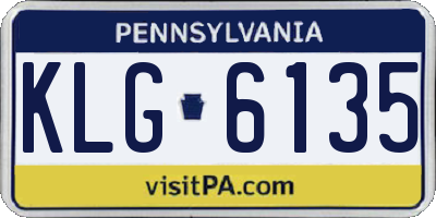 PA license plate KLG6135