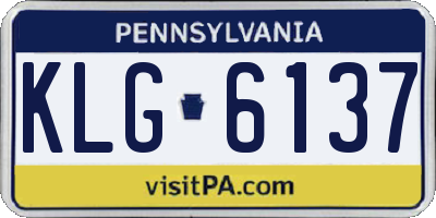 PA license plate KLG6137