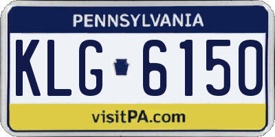 PA license plate KLG6150