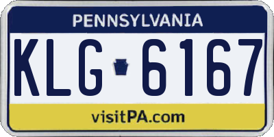 PA license plate KLG6167