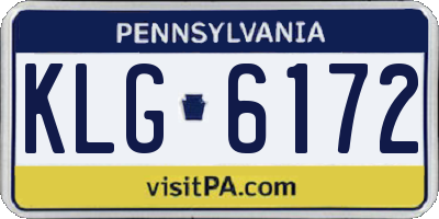 PA license plate KLG6172