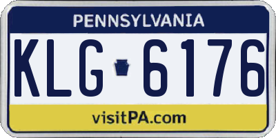 PA license plate KLG6176