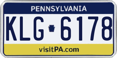 PA license plate KLG6178