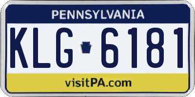 PA license plate KLG6181