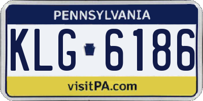PA license plate KLG6186
